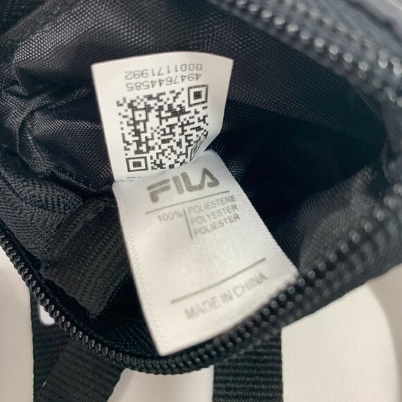 Fila Nylon Crossbody Zippered Pouch Black, White, Red 4.5"W x 7.5"H - Picture 3 of 8